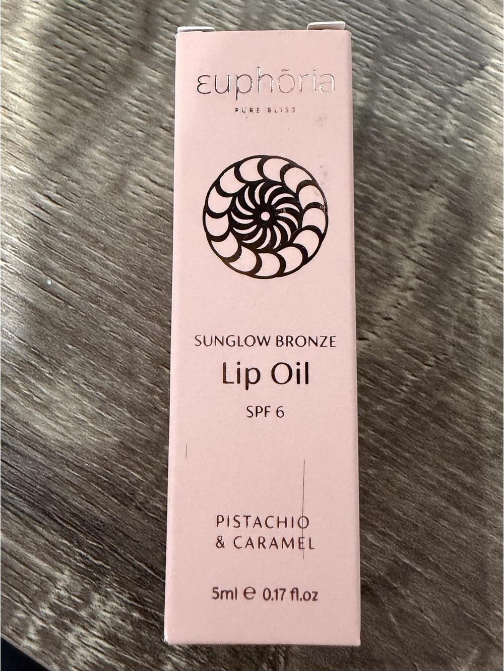 Euphoria Sunglow Bronze Lip Oil SPF 6 Pistachio & Caramel NEW